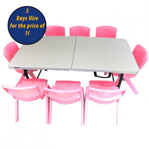 Kids Party Hire chairs tables